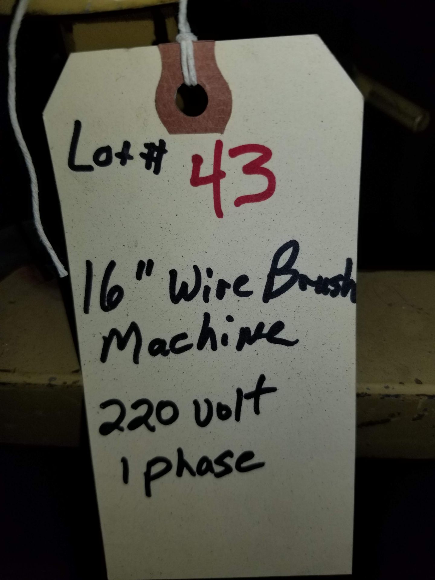 16" Wire Brush Machine 220V 1ph - Image 6 of 6