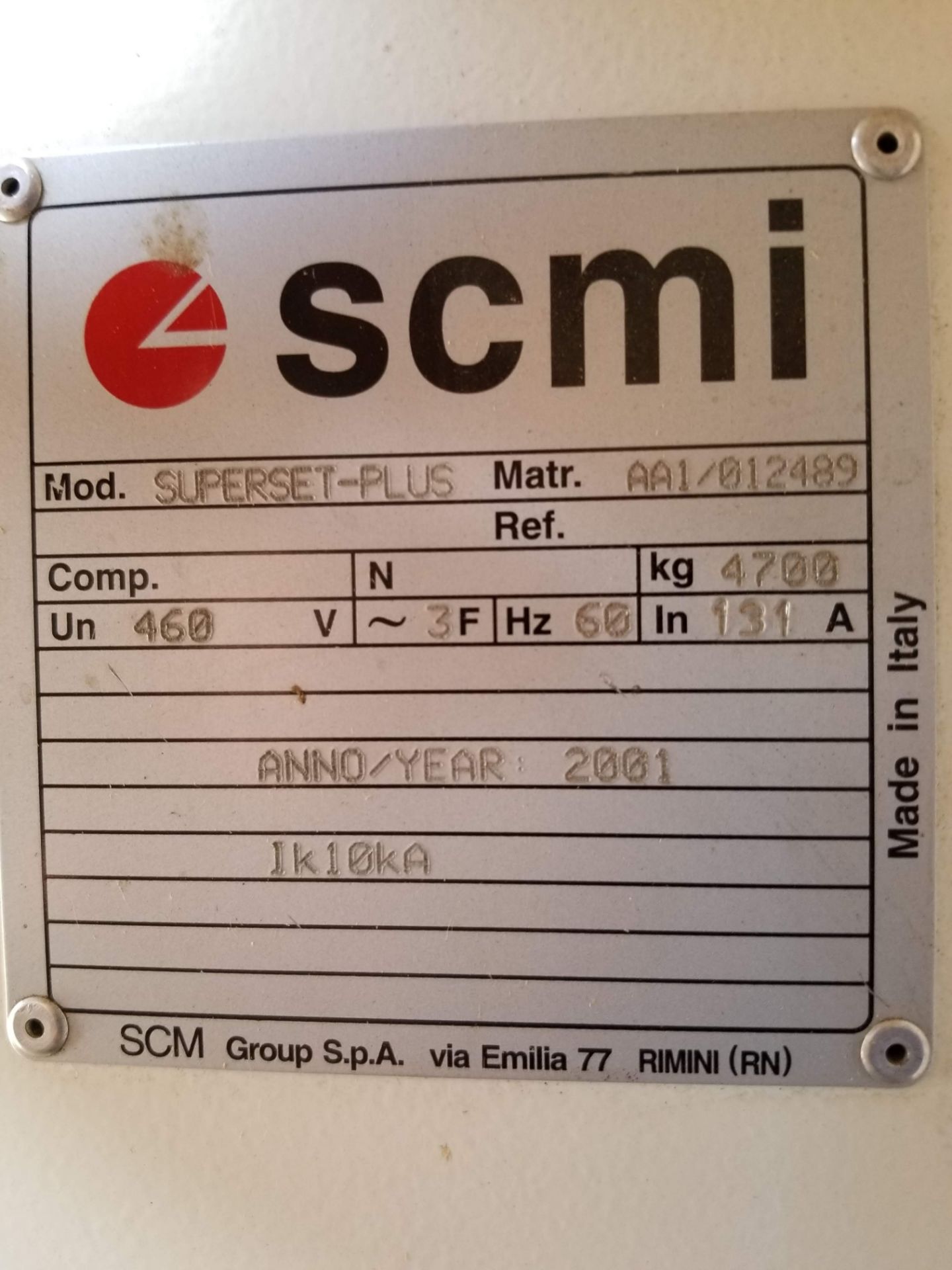 SCMI Superset Plus 6 Head 9" Wood Moulder, 6-Head (B-R-L-T-T-B), Bottom 12 HP, right & left spindles - Image 9 of 13