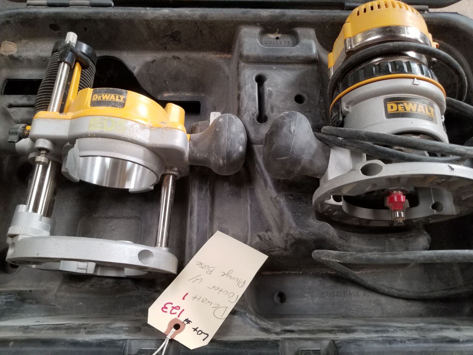 Dewalt Router DW618 w/ Plunge Base in Plastic Case. - Image 2 of 2