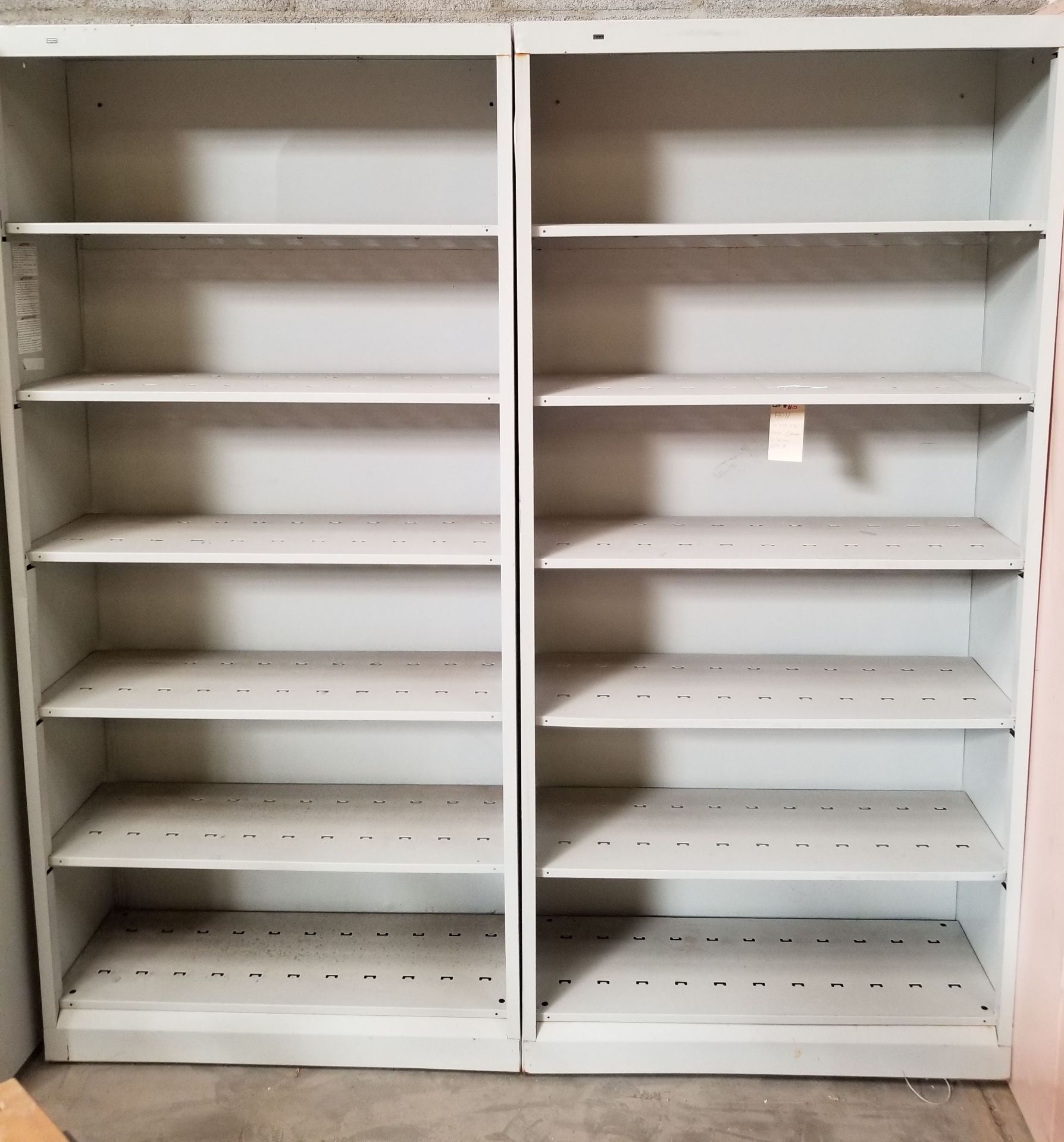 2 - HON 6 Shelves Metal Cabinet 36"x14"x76"