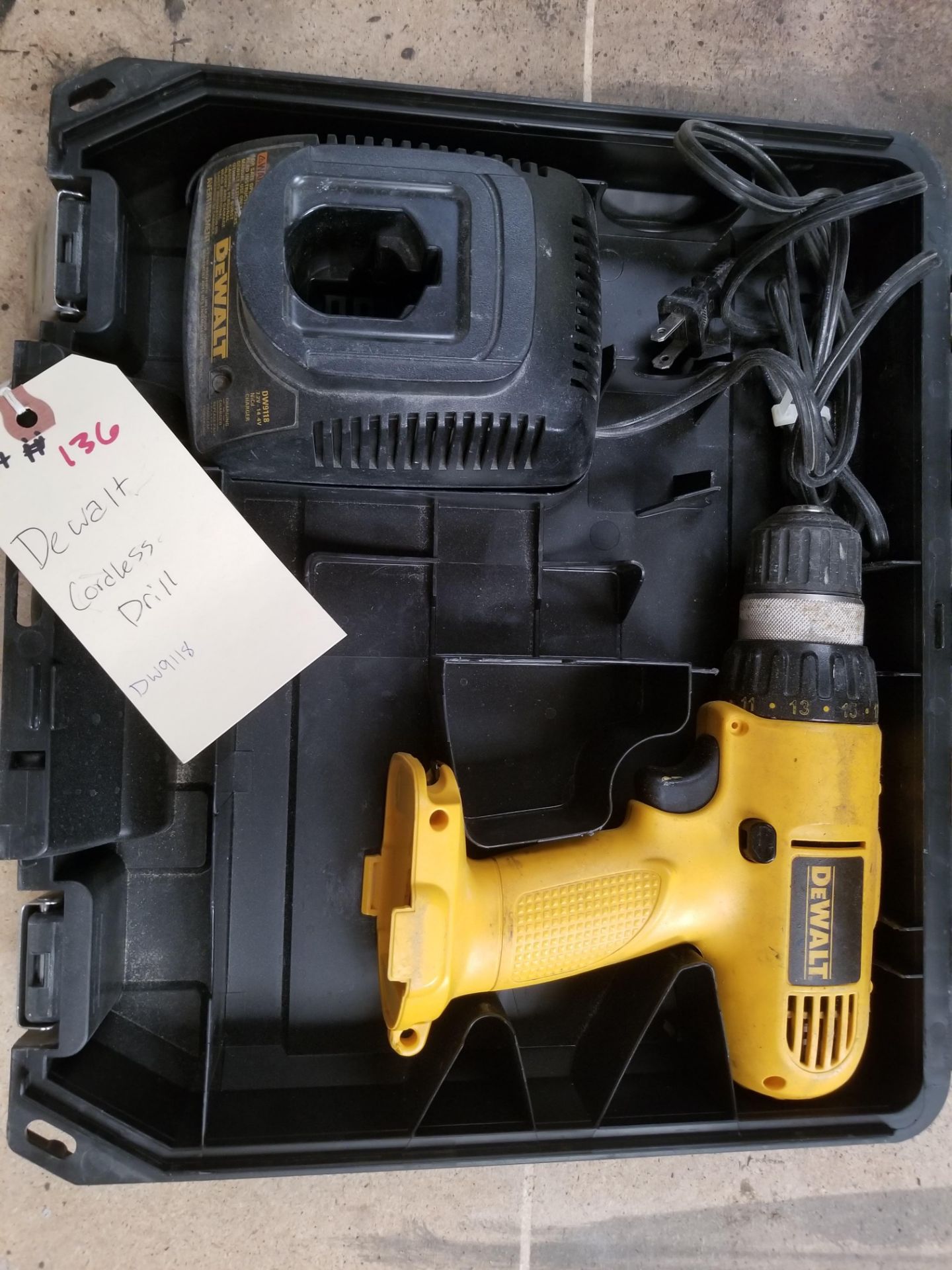 Dewalt Cordless Drill DW9118 in Plastic Case. - Image 2 of 2