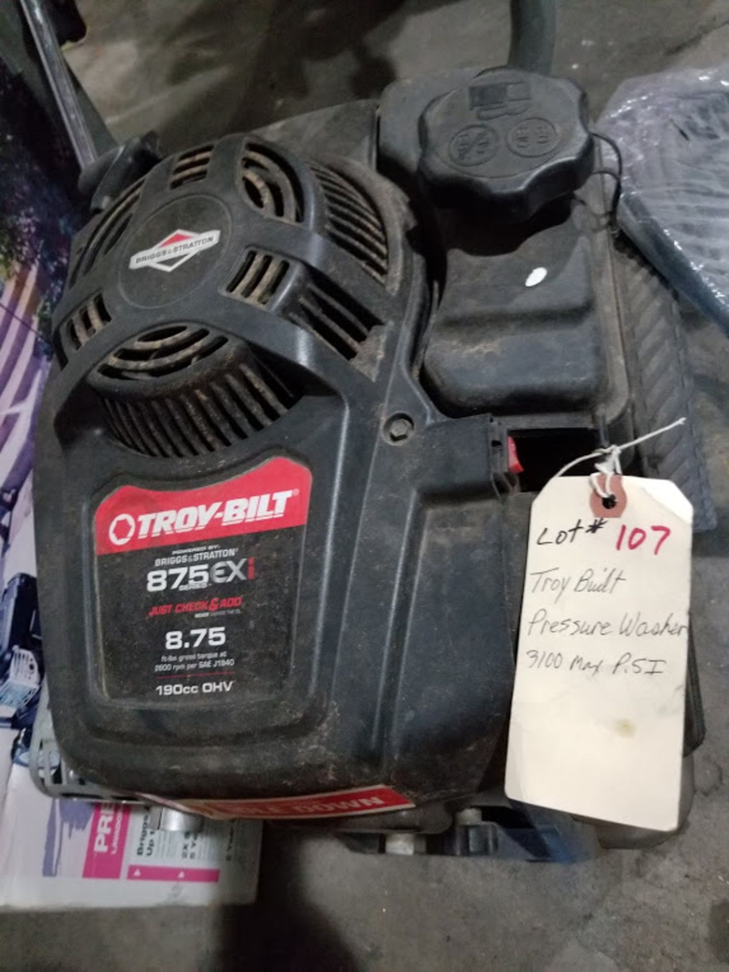 Troy-Bilt 3100-PSI 2.5-GPM Cold Water Gas Pressure Washer with Briggs & Stratton Engine CARB, - Image 2 of 3