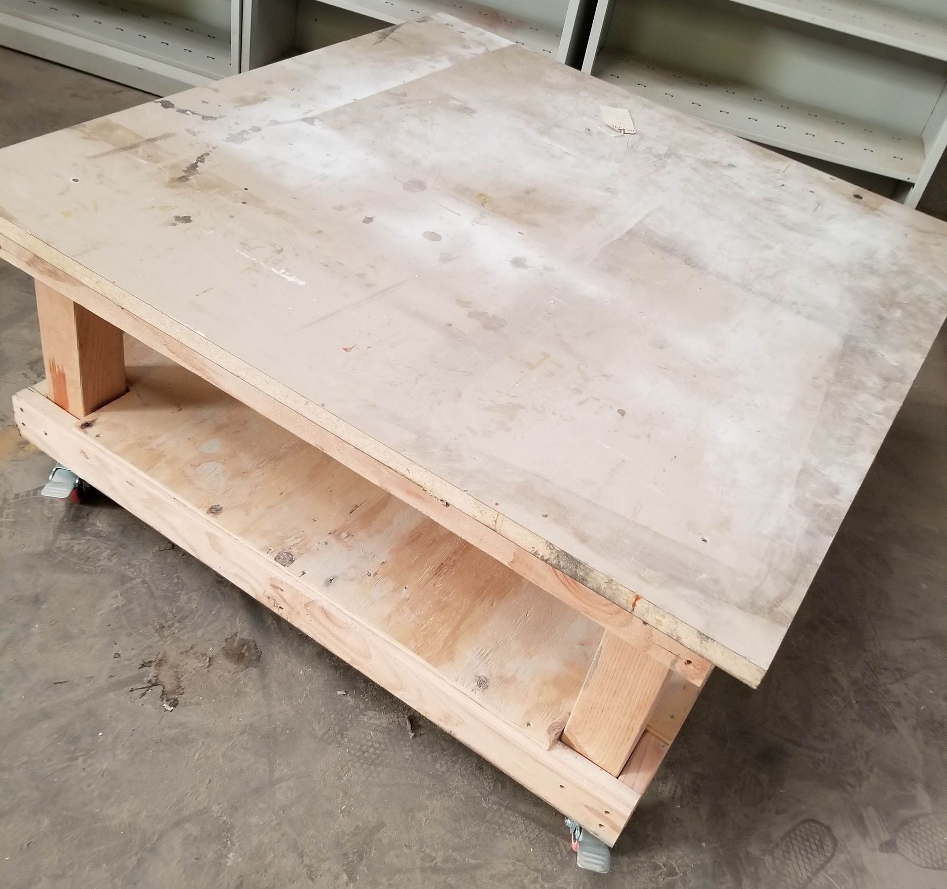 Shop Work Table on Wheels 50" x 50" x 23"