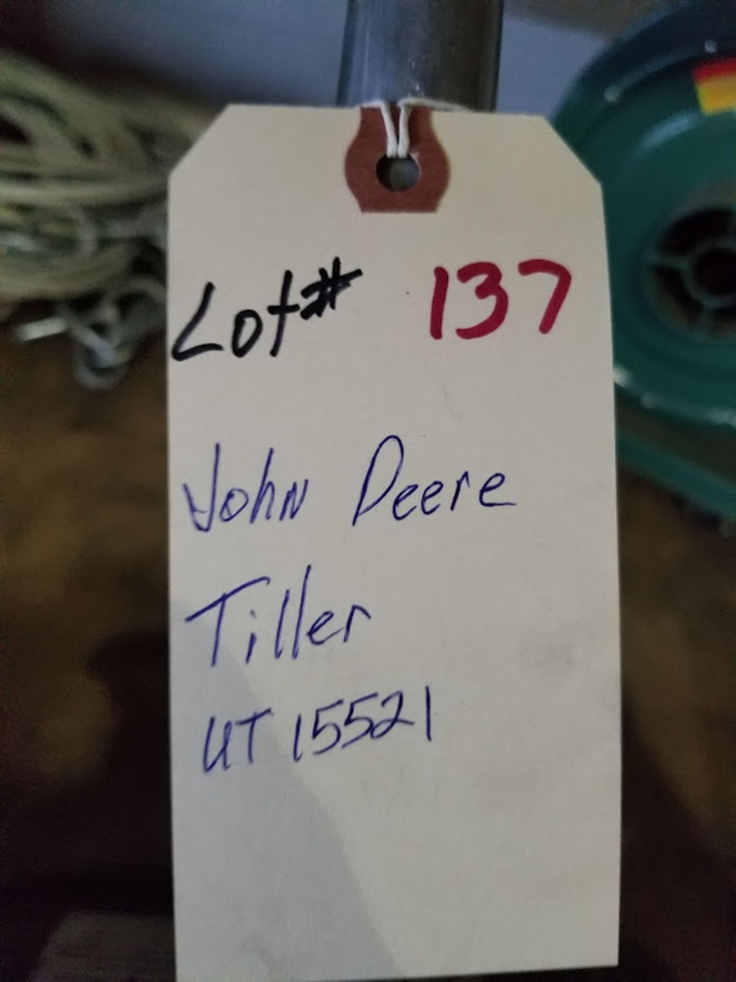 John Deere Tiller, Model #UT 15521 - Image 2 of 2