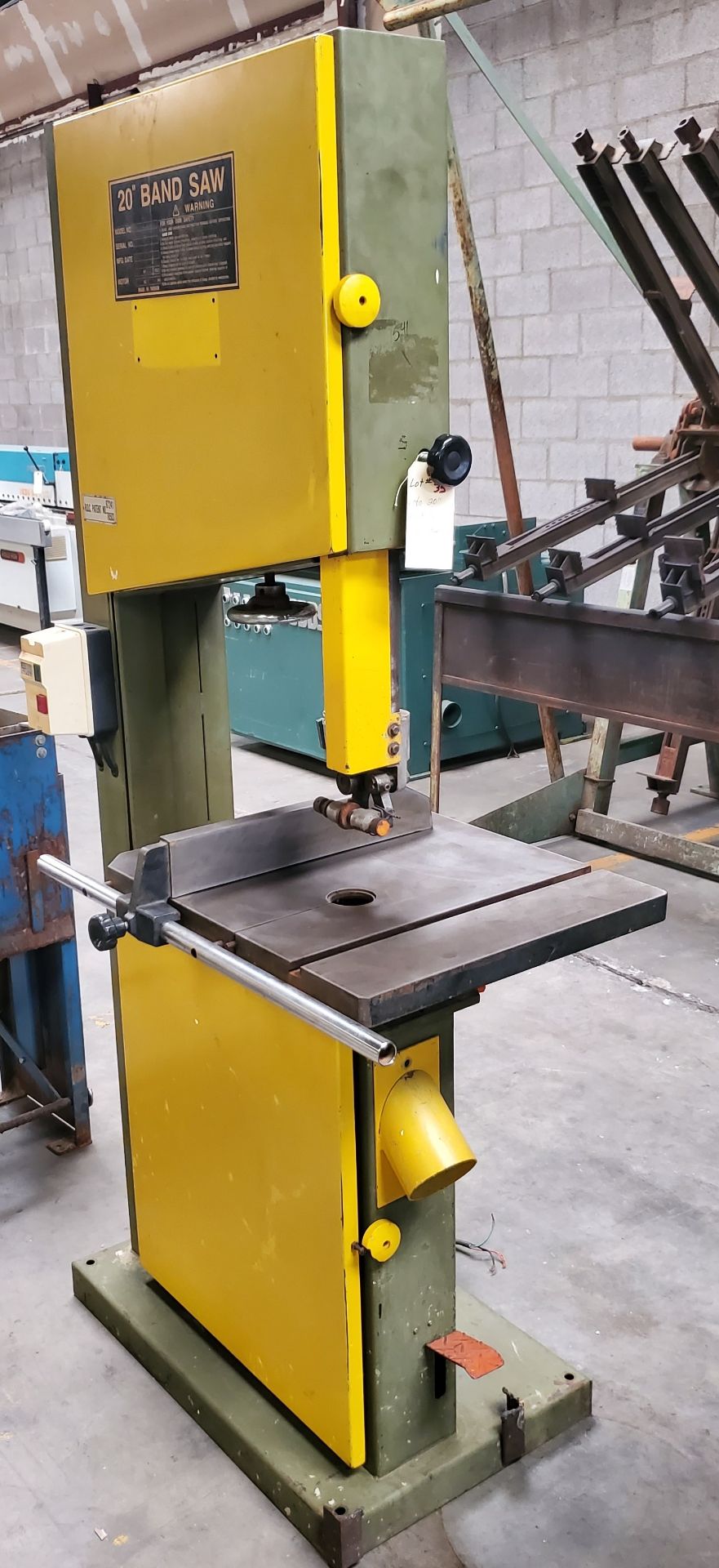 Lobo 20" Band Saw, 5HP Single Phase 230 Volts - Image 2 of 4