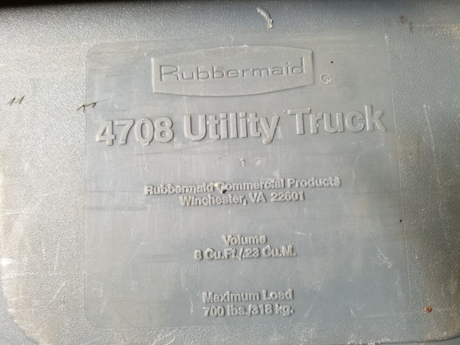 Rubbermaid 4708 Utility Truck (On Wheels) - Image 2 of 3