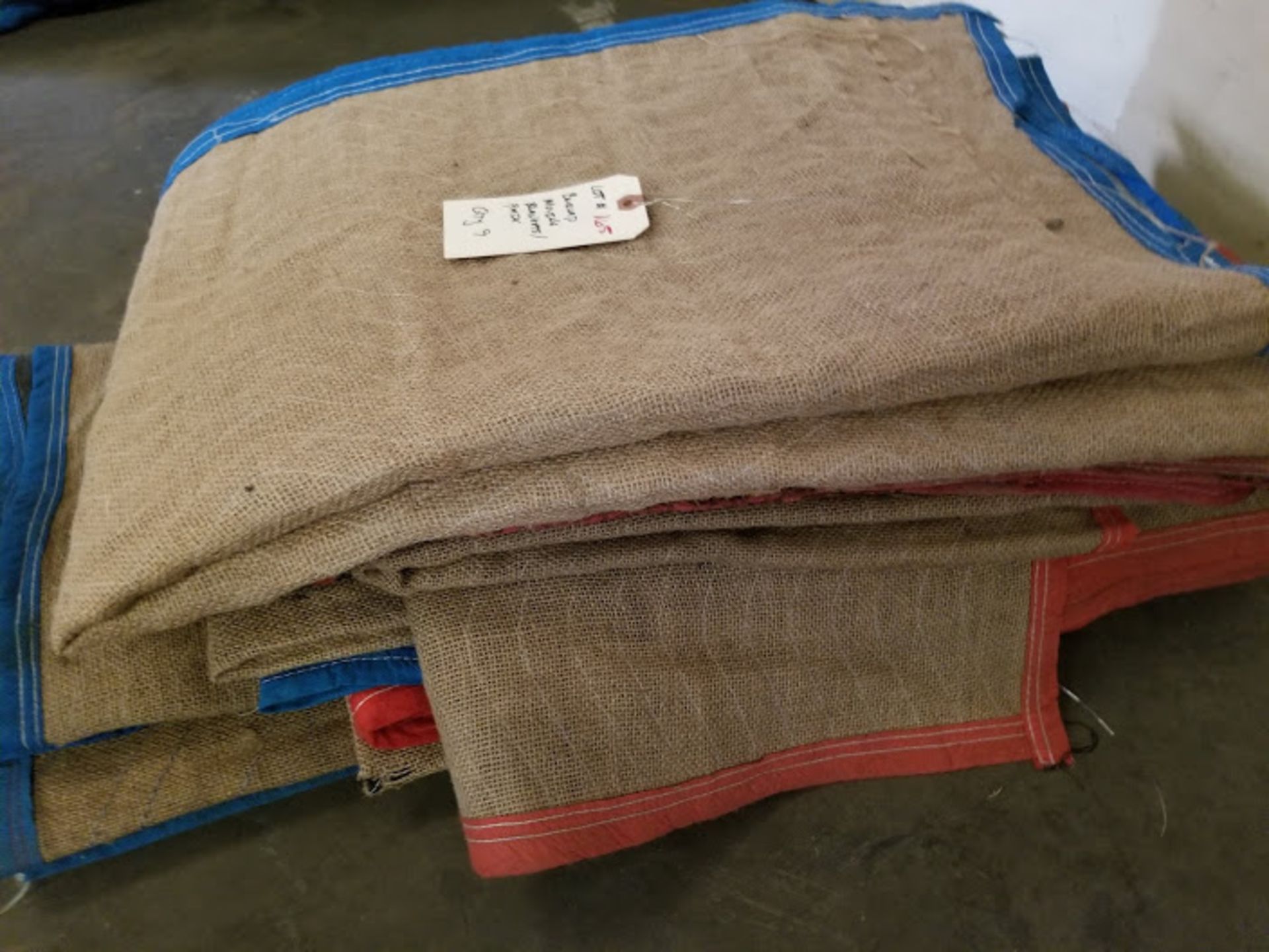 Burlap Moving Blankets/Pads (Qty 9)