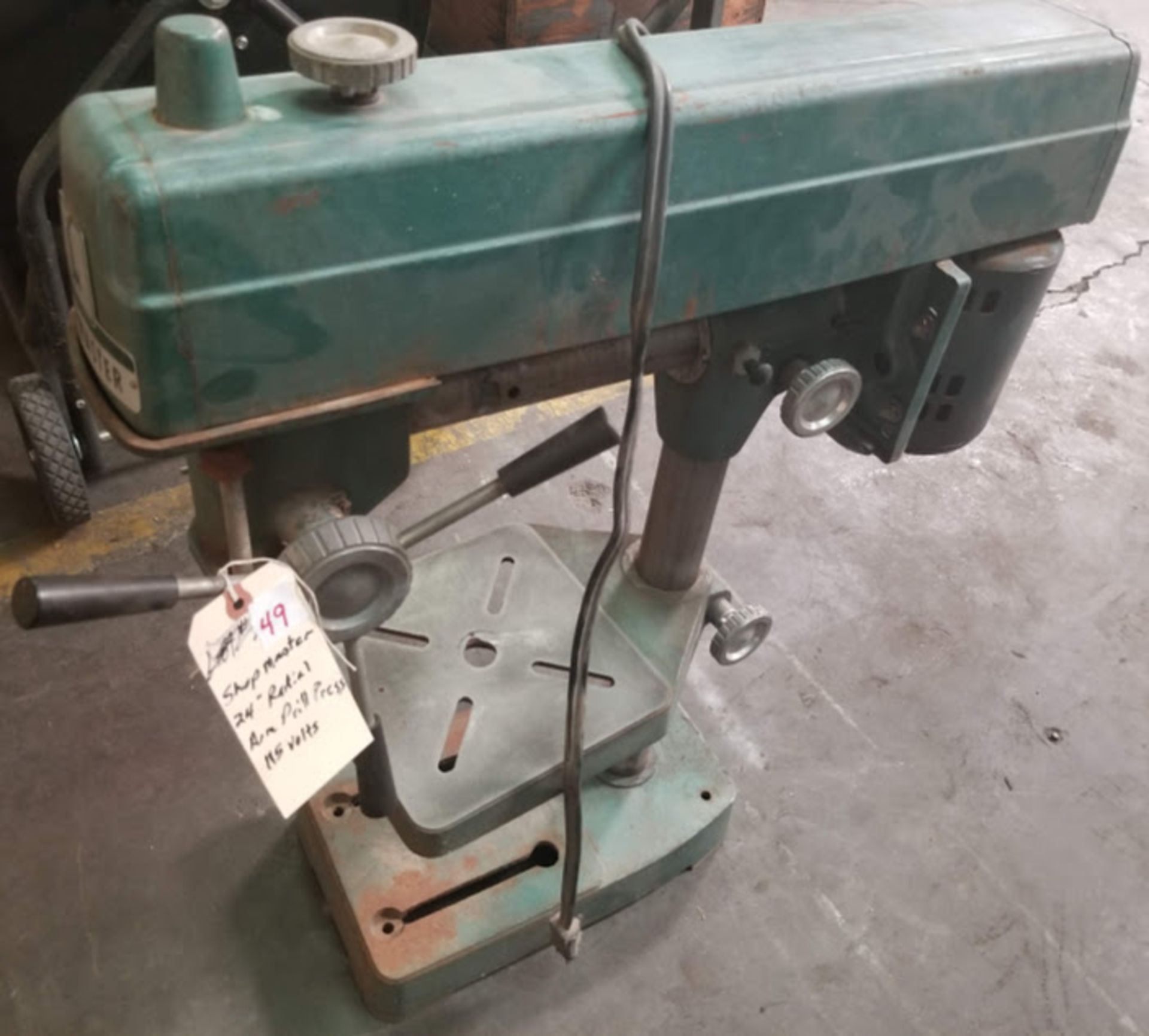 Shop Master 25" Radial Arm Drill Press, 115Volts - Image 3 of 4