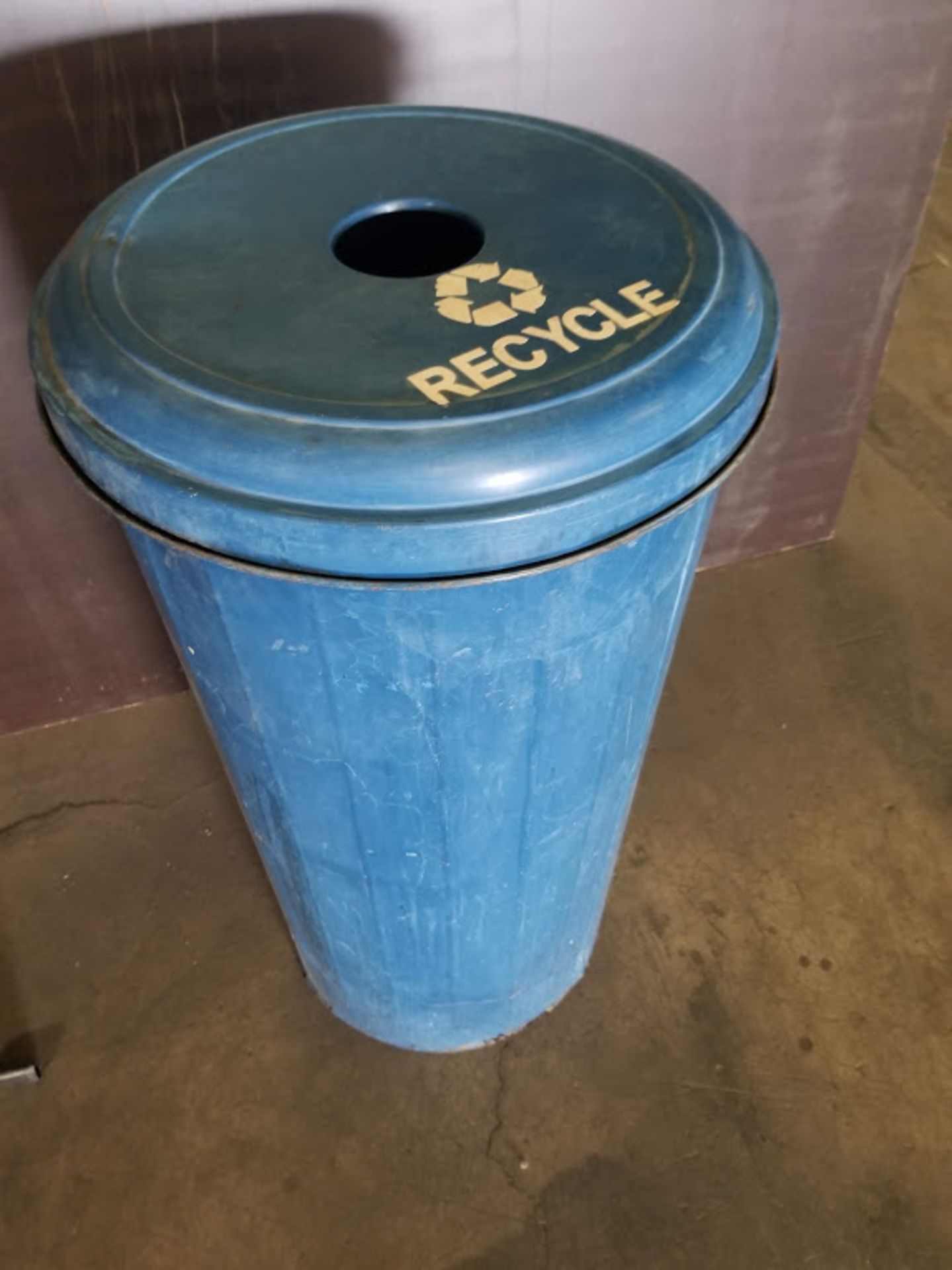 Blue Recycling Metal Container