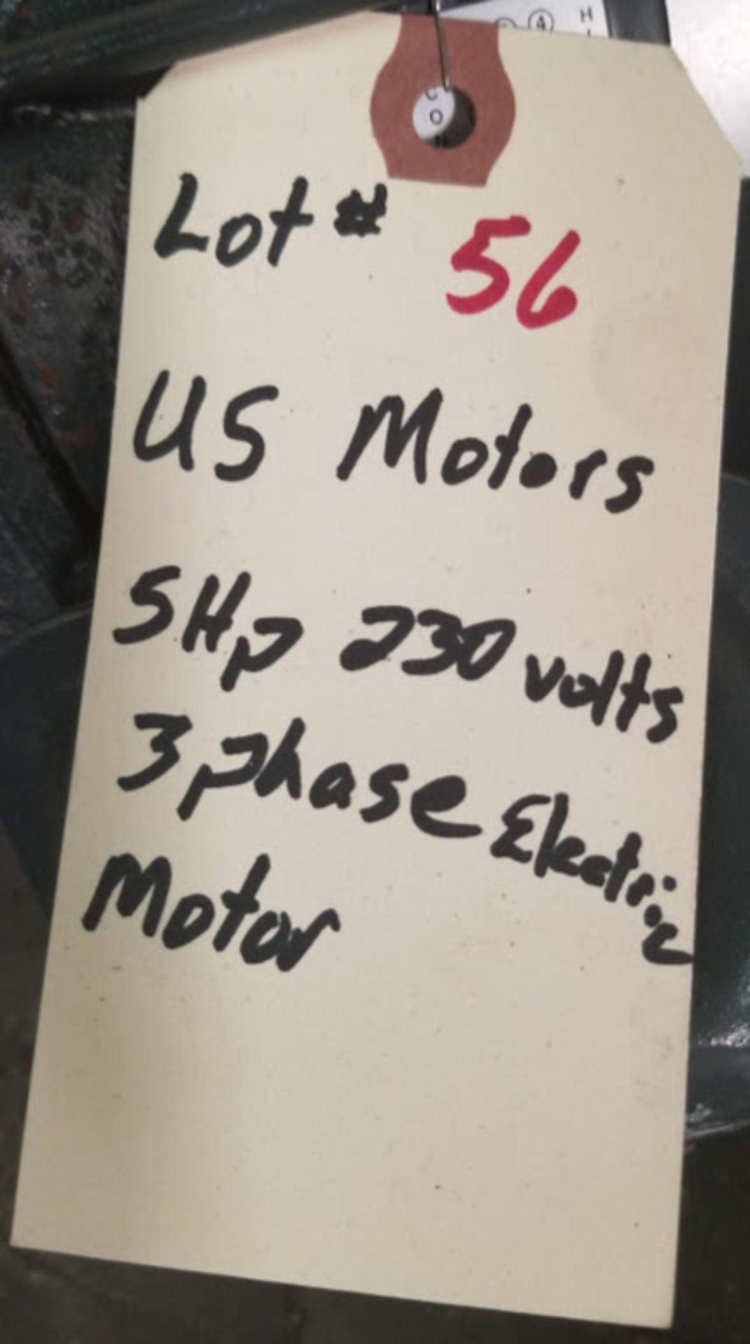 US Motors 5HP 230 Volts 3Phase Electric Motor - Image 3 of 3