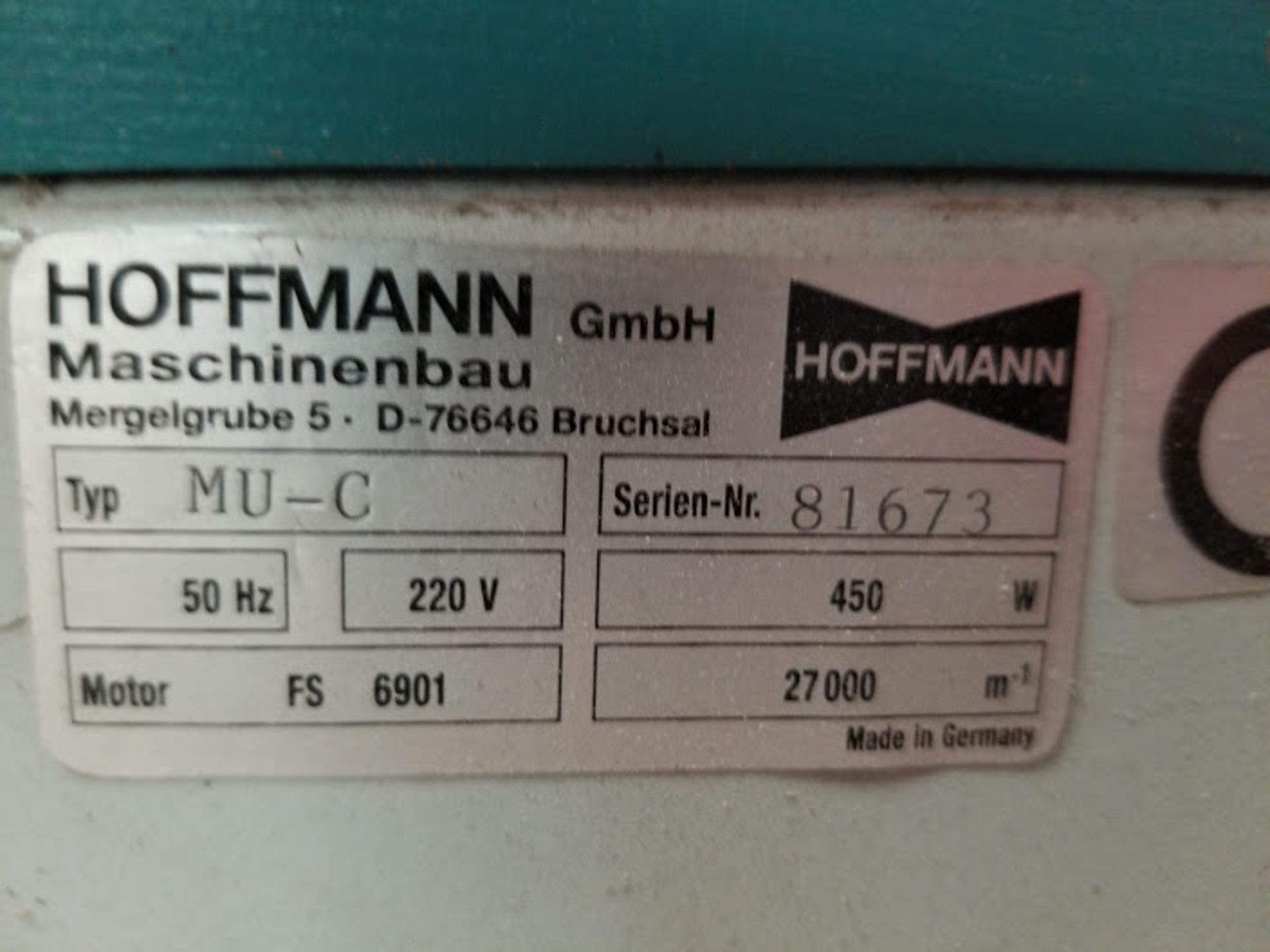 Hoffman Manual Dovetail Routing Machine, Model: MU-C - Image 4 of 5