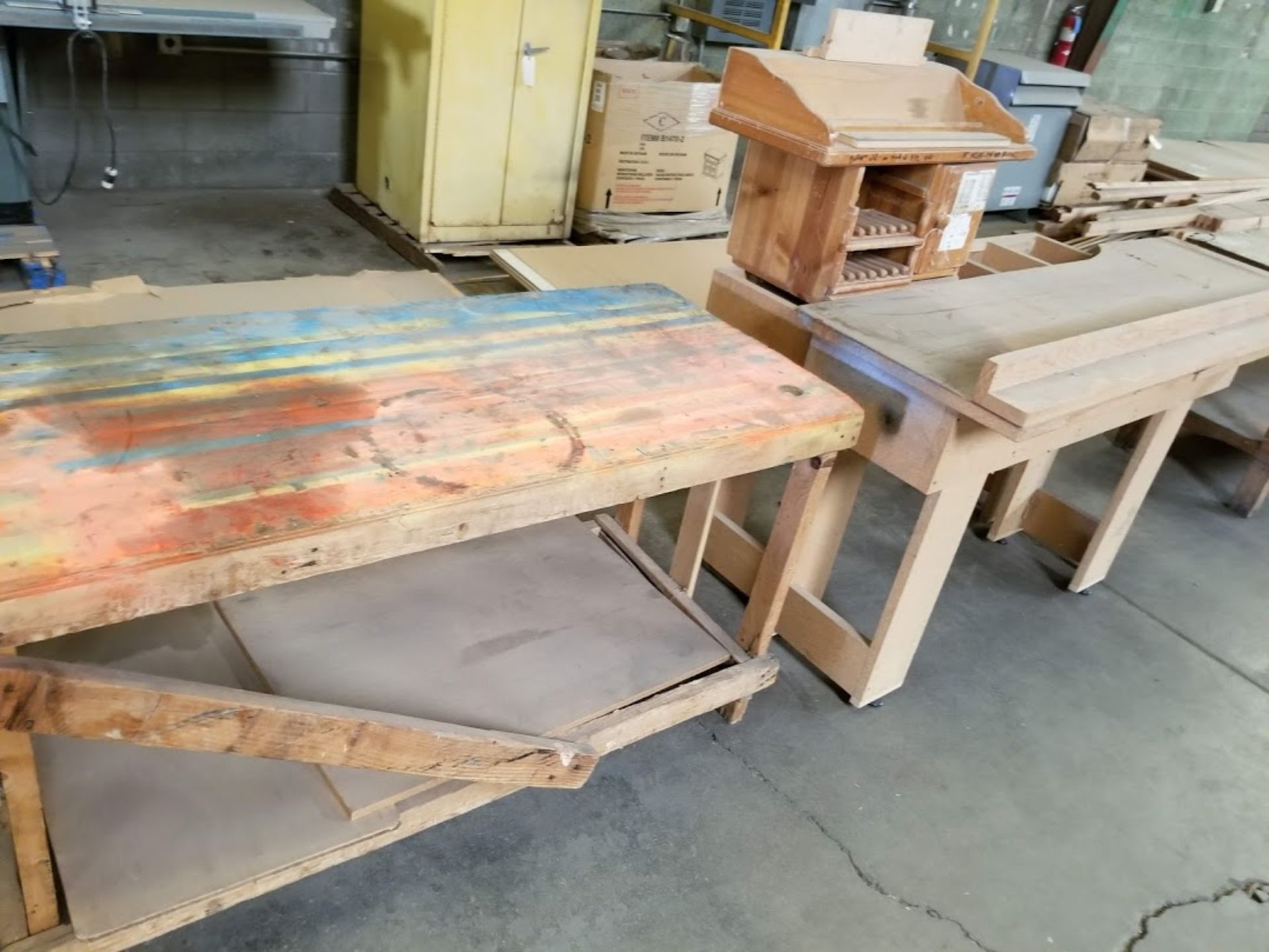 Wooden Work Table (Qty 3) - Image 2 of 2