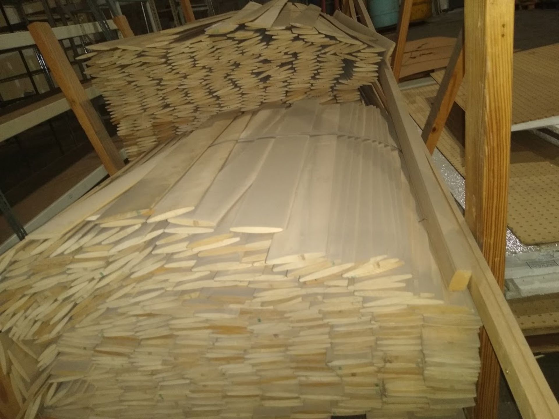 Pallet of: 3 1/2" Basswood Shutter Louvers - Image 2 of 2