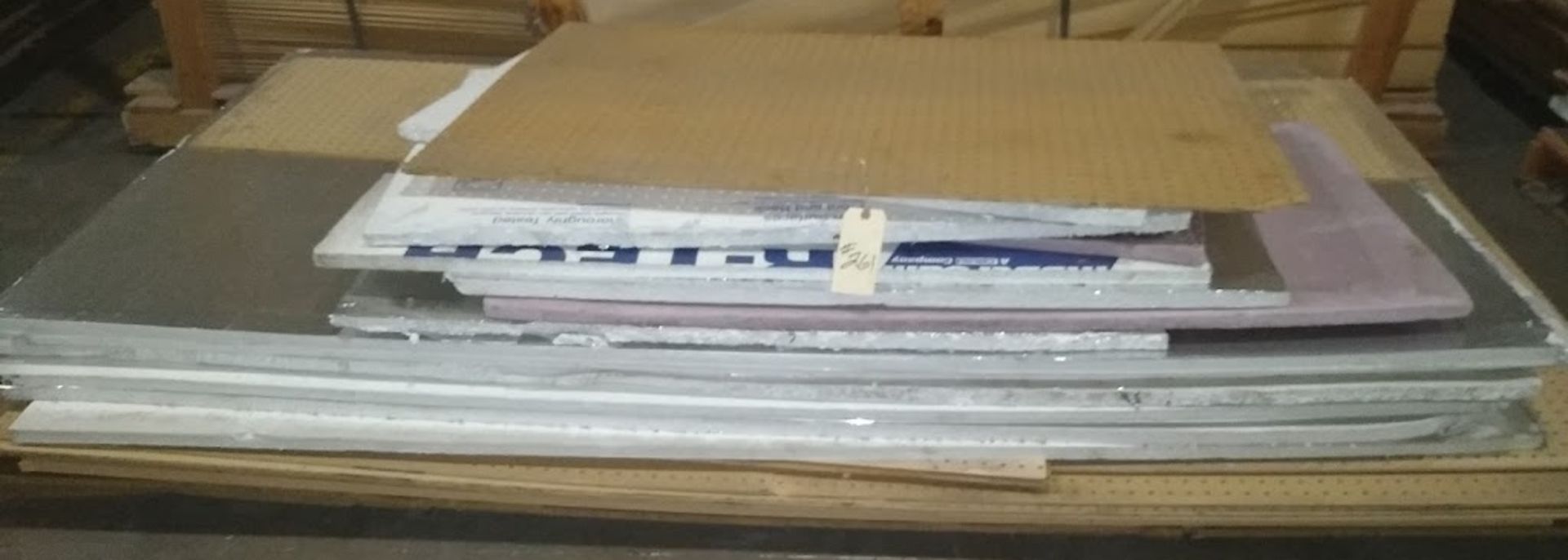 Pile of: 1/4" Pegboard and Insulfoam Sheets (Various Sizes)