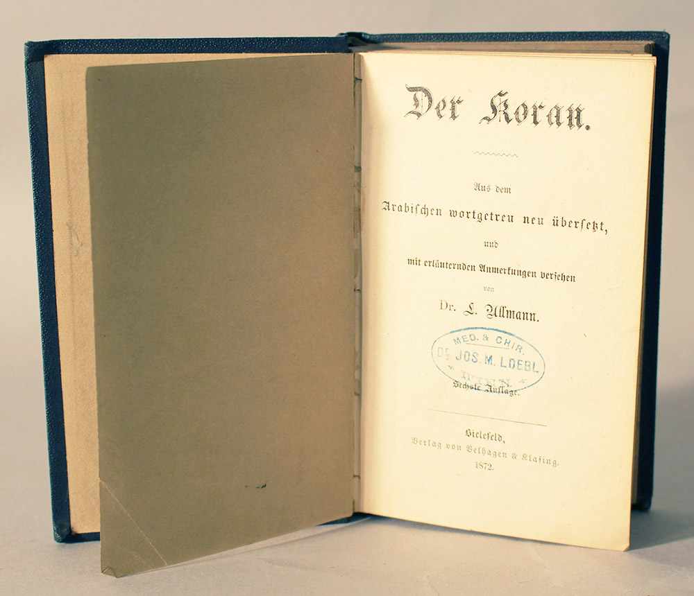 Der Koran, in German language, by Ullmann, 6. edition, Bielefeld 1872, hard-cover.15,5 x 10 cmDieses - Image 2 of 3