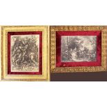 Two wall decorations after Dürer and Boucher, framed.15x19cmDieses Los wird in einer online-