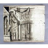 Lorenzo Sacchetti (1759-1836), designed for a stage, black ink with grey wash on paper, signed.39