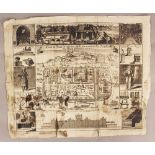 Copper Print, Jerusalem with sanctuaries, German or Austrian, around 1700.140 x 50 cmDieses Los wird