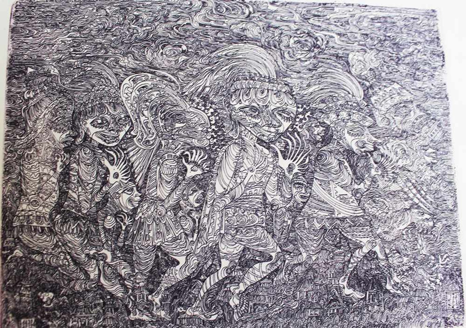 Robert Dogat, 3 etchings on paper.Dieses Los wird in einer online-Auktion ohne Publikum angeboten. - Bild 2 aus 3