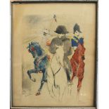 Henri Marie Raymond de Toulouse-Lautrec-Monfa (1864-1901)-graphic, Napoleon, framed under glass.