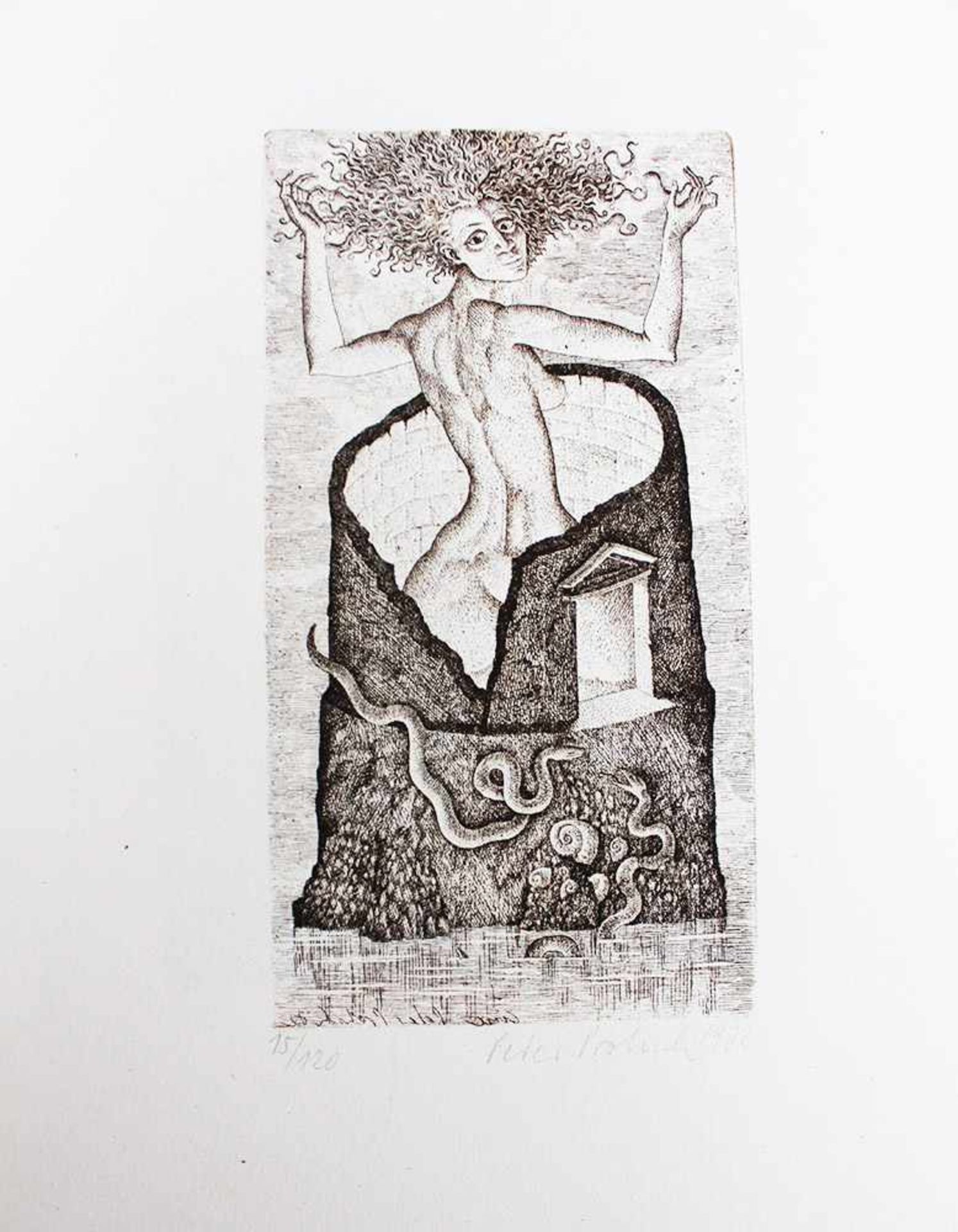 Peter Proksch (1935-2012), Eva, etching on paper.41 x 30 cnDieses Los wird in einer online-Auktion