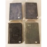 Four Jewish Praying Books, in original covers, printed in Poland, around 1900.Smallest: 23 x 16