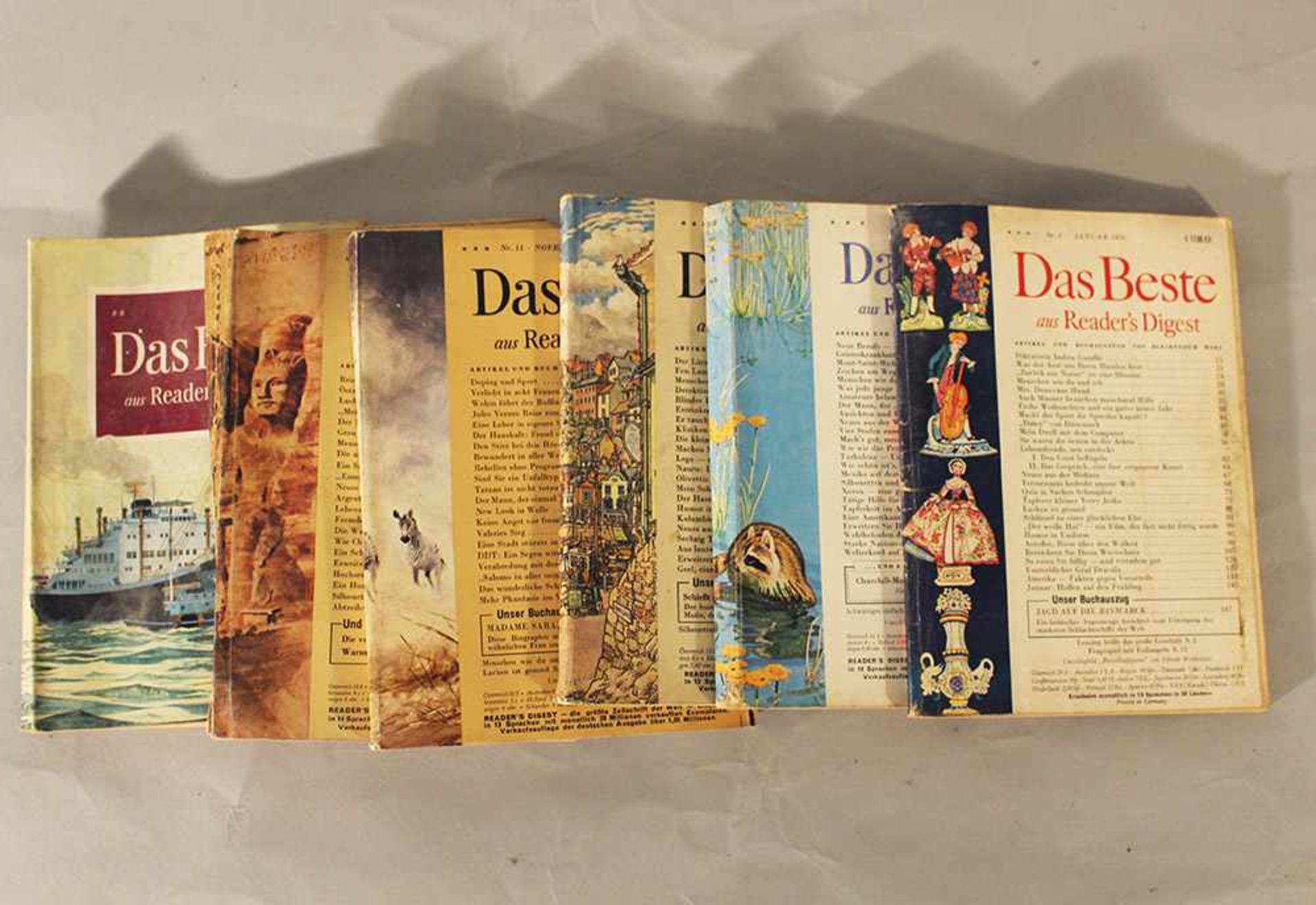 Readers Digest, six volumes in german language, from January 1976 / May 1965 / November 1966 / March