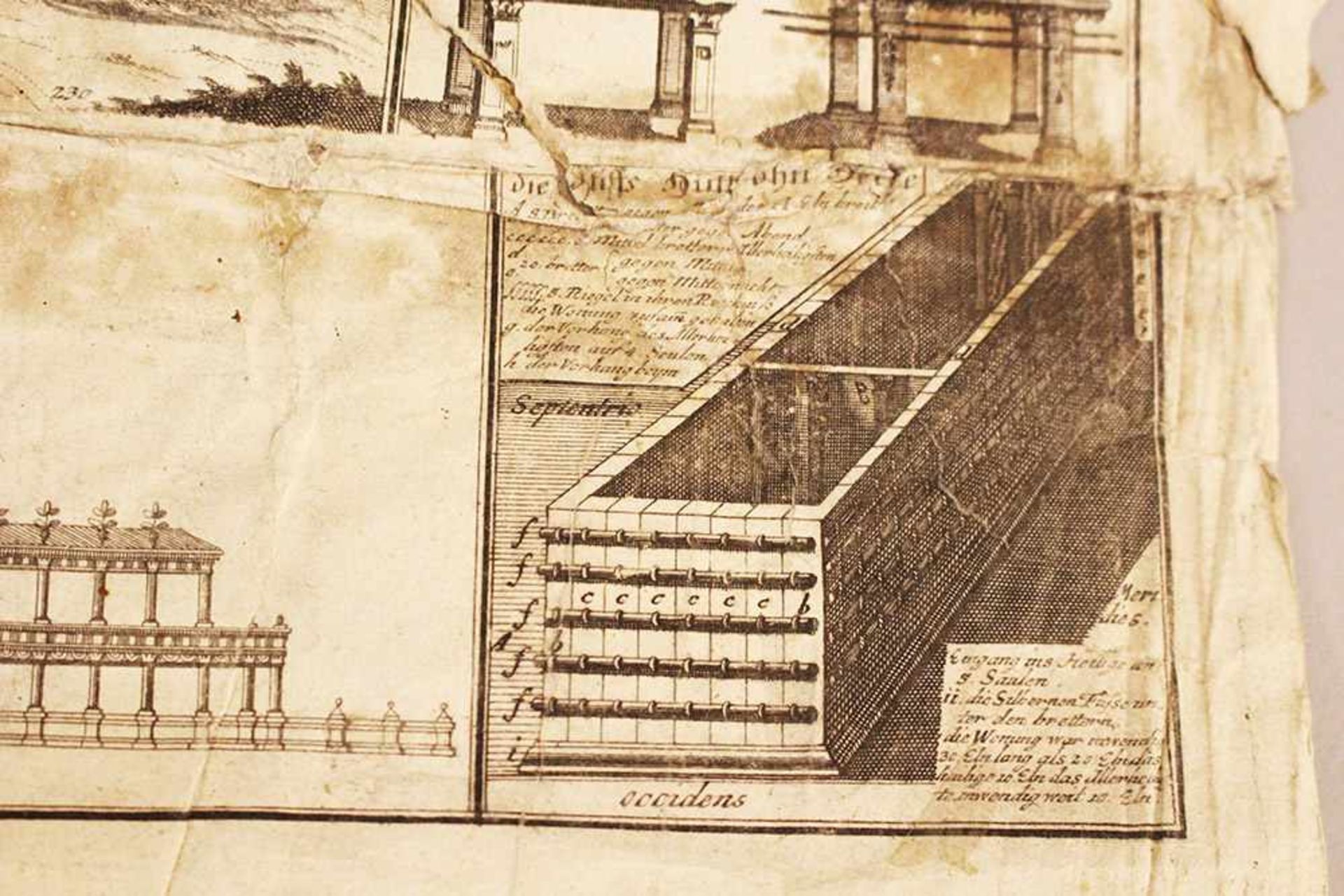 Copper Print, Jerusalem with sanctuaries, German or Austrian, around 1700.140 x 50 cmDieses Los wird - Bild 3 aus 3