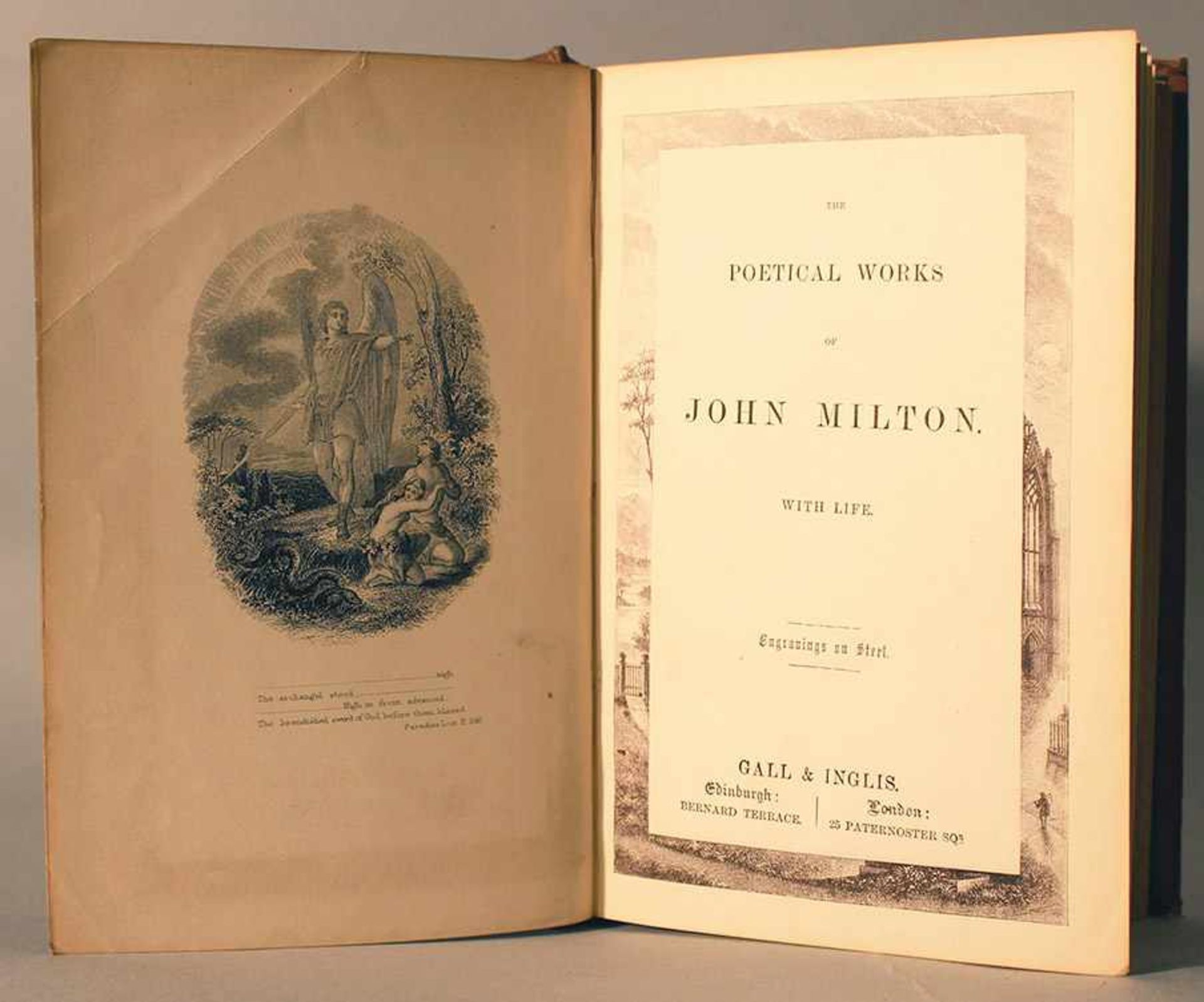 Milton John, poetical works, by Gall and Inglis, in original hardcover.19 x 14 cmDieses Los wird - Bild 2 aus 3