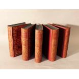 Heinrich Heine and Nikolaus Lenau, 5 books by Bong Berlin, in gilded hard-covers.Dieses Los wird