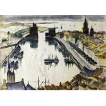Artist 20th Century, La Rochelle, watercolour on paper; around 1920.35x48,5cmDieses Los wird in