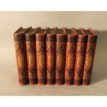 Franz Grillparzer, 16 in 8 books volumes by Cotta Stuttgart 1887, in red and gilded hard-covers.18 x