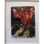 Marc Chagall ( 1887 – 1985)-graphic, on paper, framed, under glass.35x26cmDieses Los wird in einer