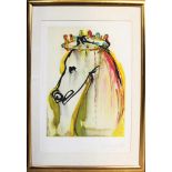 Salvador Dalí (1904-1989)-graphic, Horse on paper; framed, under glass.48x35cmDieses Los wird in