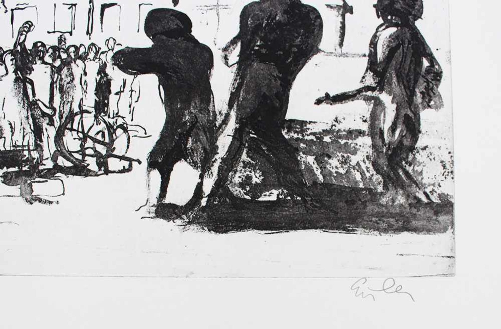Georg Eisler ( 1928 – 1998), Musicians, etching on paper.52 x 56 cmDieses Los wird in einer online- - Bild 3 aus 3