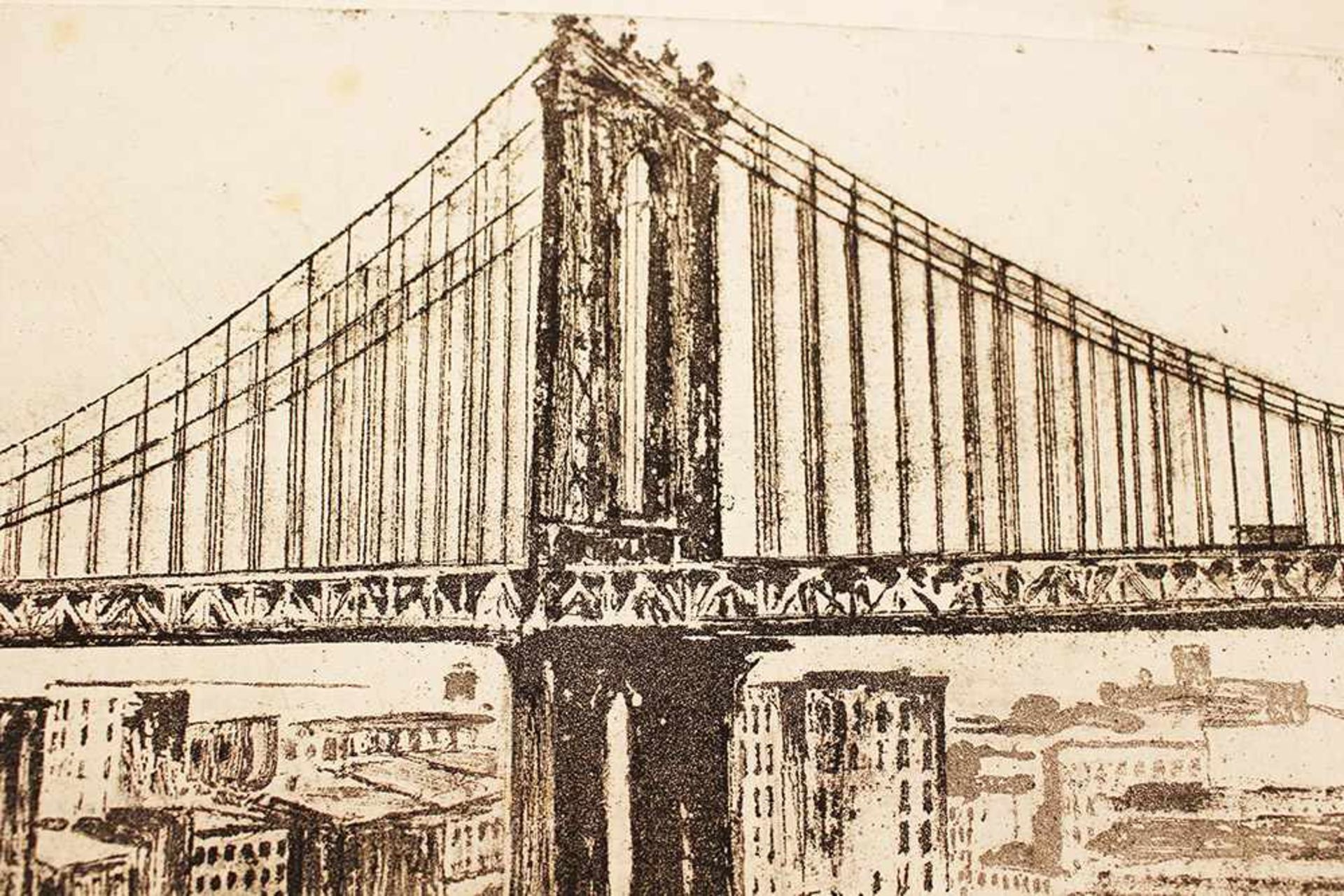 Max Pollak (1886-1950), Four etchings of New York.smallest 30x44cmDieses Los wird in einer online- - Bild 3 aus 3