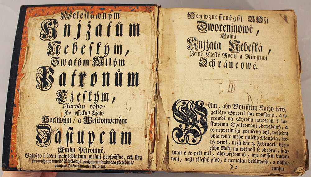 Catechism, in Czech language, Bohemia 1745, in leather cover, described Welky Katechismus.20 x 17 - Image 3 of 3