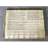 Music Manuscript, with compositions by Mozart, Haiden, Giuliani and others. Handwritten on paper,