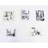 Artist 20th Century, five etchings, on paper.Smallest: 35 x 50cmDieses Los wird in einer online-