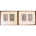 Four copper prints German or Dutch, around 1700; framed under glass.16,5x10,5cmDieses Los wird in