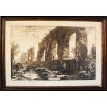 Giovanni Battista Piranesi ( 1720 – 1778), Copper print on paper; framed, under glass.