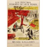 Marc Chagall ( 1887 – 1985), poster for the exhibition “Les Peintres temoins de leur temps”, from