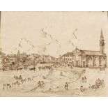 Venetian artist 18th/19th Century, View of Dolo; black ink on paper.27x32cmDieses Los wird in