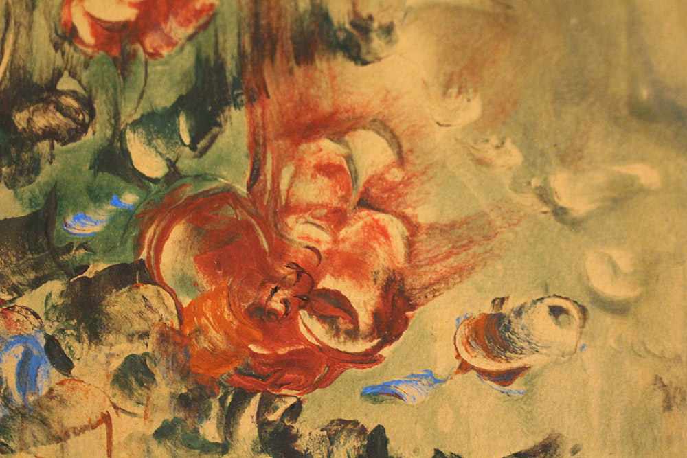 Dittmann, artist 20th Century, Flowers; mixed techniques on paper.47x38cmDieses Los wird in einer - Image 2 of 3
