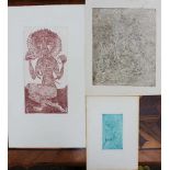 Robert Dogat, 3 etchings on paper.Dieses Los wird in einer online-Auktion ohne Publikum angeboten.