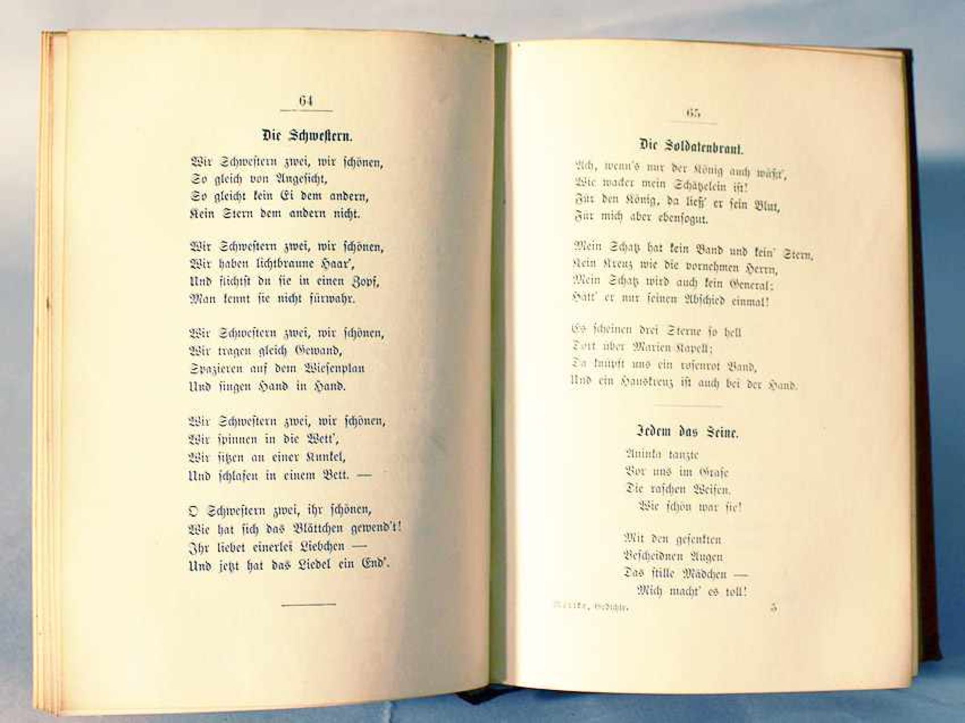 Eduard Mörike, Poems, Leipzig 1904, in red and gilded hard-cover.18 x 12 cmDieses Los wird in - Bild 3 aus 3