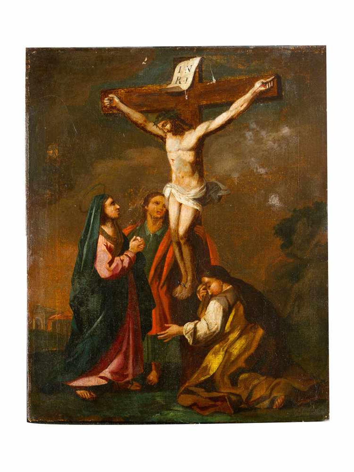 Austrian Artist 18th Century, The Crucifixion; oil on canvas.