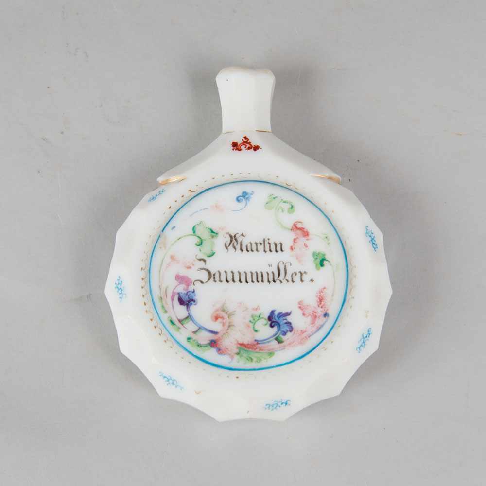 Biedermeier glass flask - Image 2 of 3