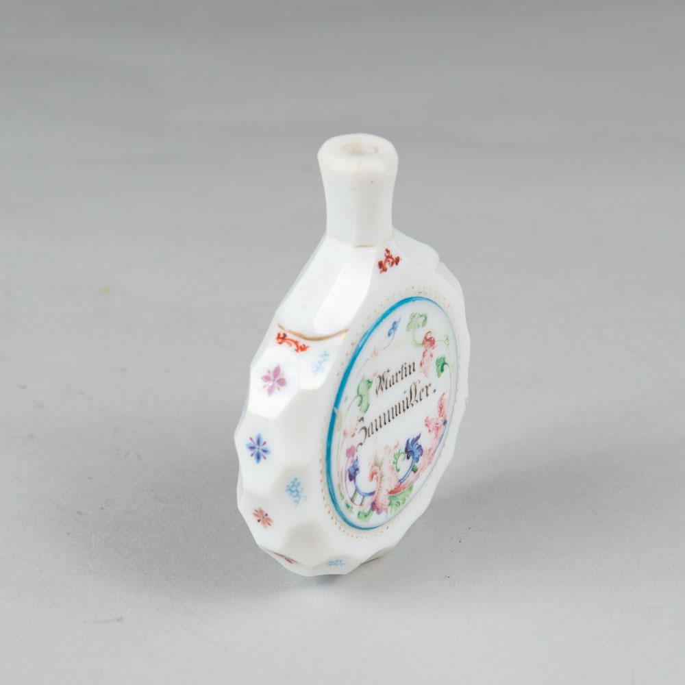 Biedermeier glass flask - Image 3 of 3