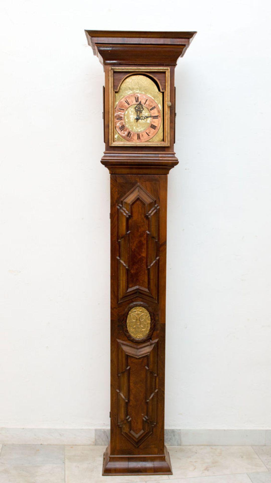 Longcase clock in baroque manner